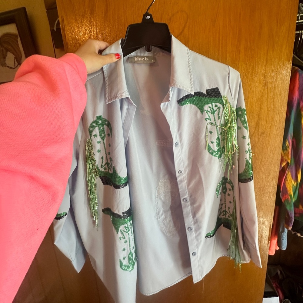 Western cowboy fringe shirt